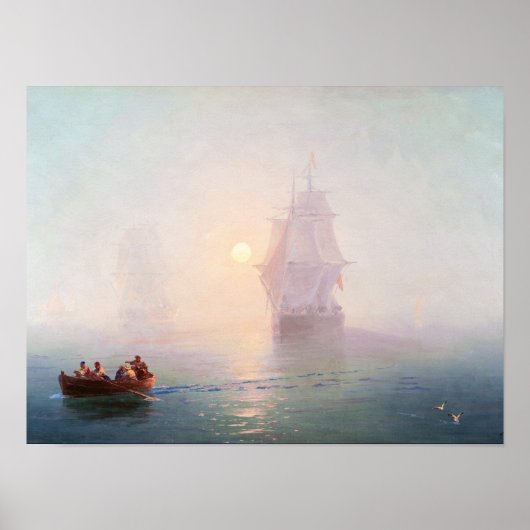 Naval Ship Ivan Aivazovsky zee Poster (Voorkant)