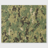 Naval Woodland Camouflage Cadeaupapier (Vlak)