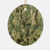 Naval Woodland Camouflage Keramisch Ornament (Links)