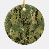 Naval Woodland Camouflage Keramisch Ornament (Achterkant)