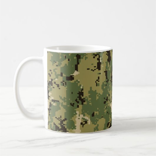 Naval Woodland Camouflage Koffiemok (Links)