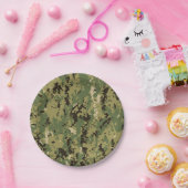 Naval Woodland Camouflage Papieren Bordje (Feest)