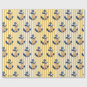 Naval Yellow Pup Annapolitan Gift Wrap Cadeaupapier (Vlak)