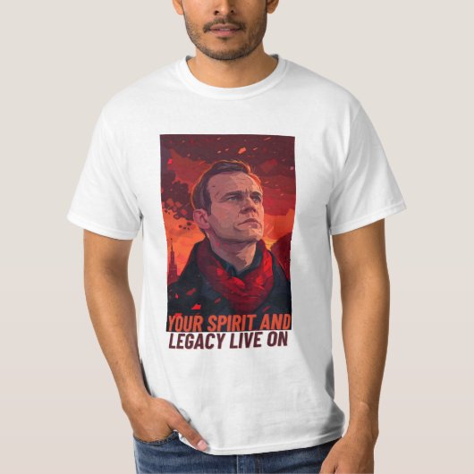 Navalny, je erfenis en geest leven op t-shirt (Voorkant)