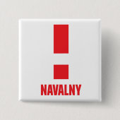 NAVALNY! VIERKANTE BUTTON 5,1 CM (Voorkant)