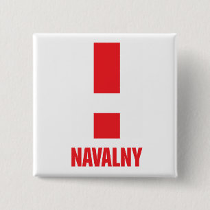 NAVALNY! VIERKANTE BUTTON 5,1 CM