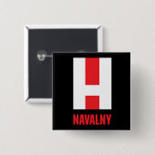 NAVALNY! VIERKANTE BUTTON 5,1 CM (Voorkant /achterkant)