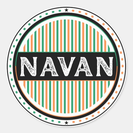 Navan City Pride Embleem – Ierse identiteit Ronde Sticker (Voorkant)