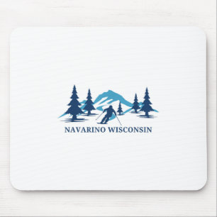 Navarino Wisconsin Ski Resort Skiën Skier _1 Muismat