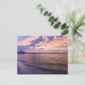 Navarra Beach Magic Hour Paars Sunset Briefkaart (Staand voorkant)