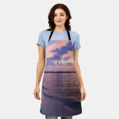 Navarra Beach Magic Hour Paarse Sunset Apron Schort (Gedragen)