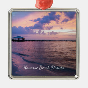 Navarra Beach Magic Hour Paarse Sunset Ornament