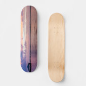 Navarra Beach Magic Hour Paarse Sunset Persoonlijk Skateboard (Voorkant)