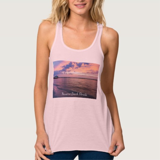 Navarra Beach Magic Hour Paarse Sunset Tanktop (Voorkant)