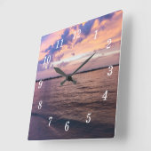 Navarra Beach Magic Hour Paarse Sunset Wall klok (Hoek)