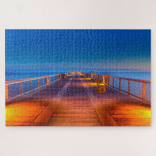 Navarra Beach Pier at Night Legpuzzel