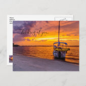 Navarra Florida Fire Sunset Denking You Briefkaart (Voorkant / Achterkant)