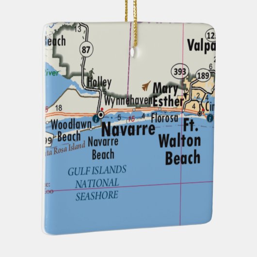 Navarra Florida Map Keramisch Ornament (Rechts)