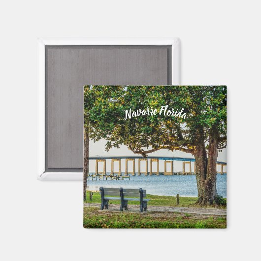 Navarra Park Bench en Bridge Square Magnet (Voorkant / Achterkant)
