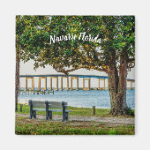 Navarra Park Bench en Bridge Square Magnet (Voorkant)