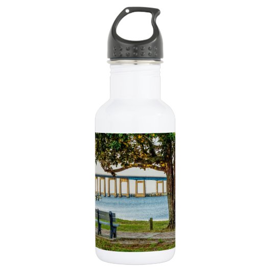 Navarra Park Bench en Bridge Stainless Steel Wate Waterfles (Voorkant)