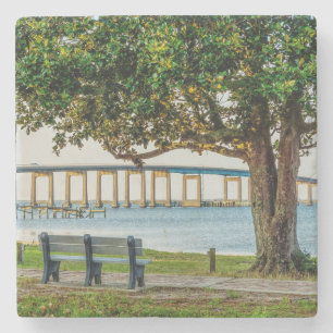 Navarra Park Bench en Bridge Stenen Onderzetter