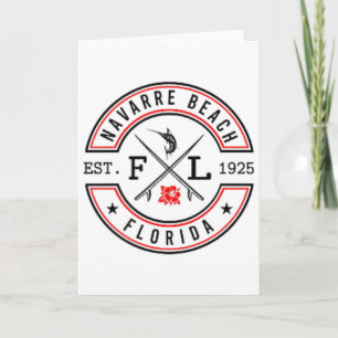 Navarre Beach Florida Fl Retro Surfer Strand Voor Kaart