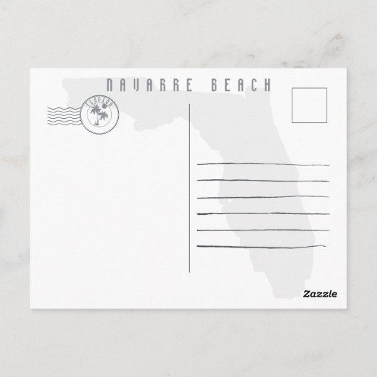 Navarre Beach Florida Retro Sunset Souvenirs Briefkaart (Achterkant)