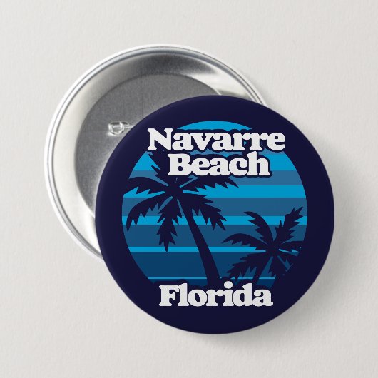 Navarre Beach Florida Ronde Button 7,6 Cm (Voorkant /achterkant)