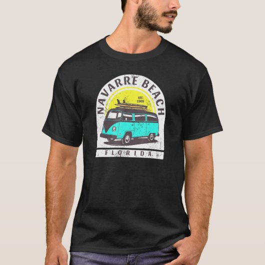 Navarre Beach Florida Surf T-shirt (Voorkant)
