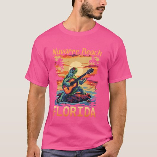 Navarre Beach Florida Vakantie Schildpad Lover Zom T-shirt (Voorkant)