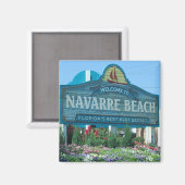 Navarre Beach, Florida, Welcome Sign Photo Magneet (Voorkant / Achterkant)