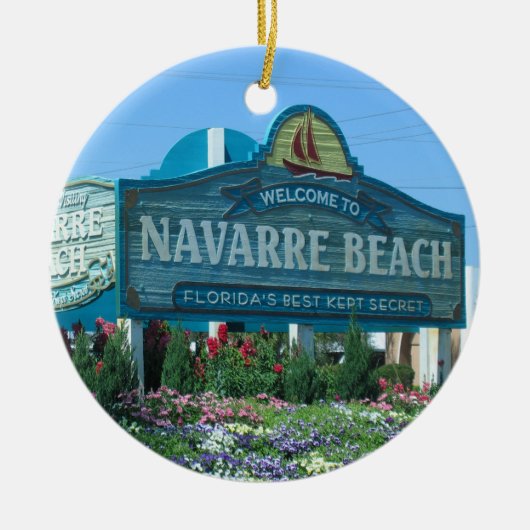 Navarre Beach Florida welkomstbord Keramisch Ornament (Voorkant)