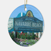 Navarre Beach Florida welkomstbord Keramisch Ornament (Links)