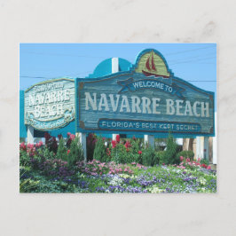 Navarre Beach, Florida, welkomstteken Briefkaart
