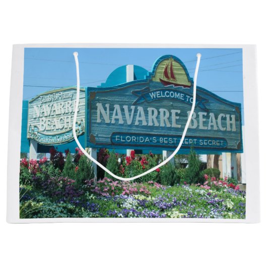 Navarre Beach, Florida, welkomstteken Groot Cadeauzakje (Voorkant)