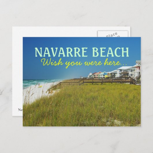 Navarre Beach Florida - Wens dat je hier was Briefkaart (Voorkant / Achterkant)