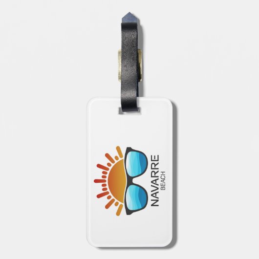 Navarre Beach Florida zonnebril Bagagelabel (Achterkant verticaal)