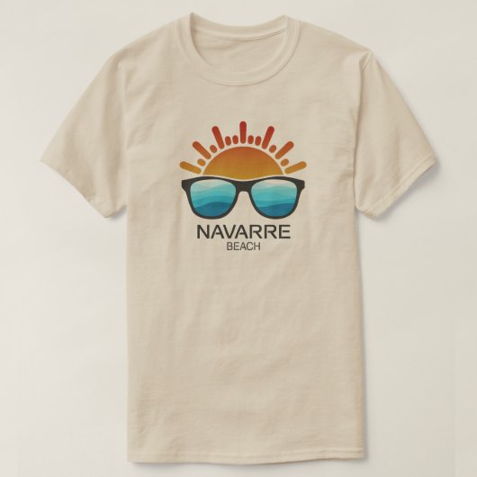Navarre Beach Florida zonnebril T-shirt (Design voorkant)