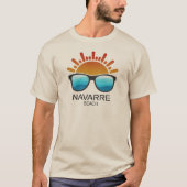 Navarre Beach Florida zonnebril T-shirt (Voorkant)