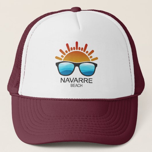 Navarre Beach Florida zonnebril Trucker Pet (Voorkant)