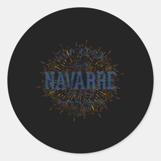 Navarre Beach Ronde Sticker (Voorkant)