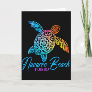 Navarre Beach Tie Dye Zeeschildpad Florida Vakanti Kaart