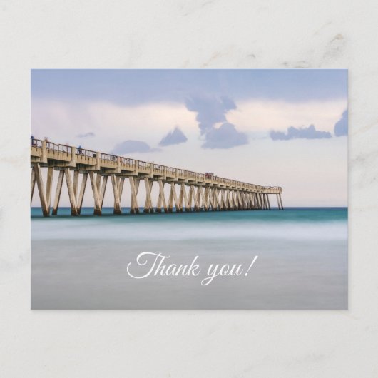 Navarre Beach Vis Pier Dank u Briefkaart (Voorkant)