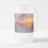 Navarre Florida Fire Sunset Frosted Glass Beer Mok (Voorkant rechts)