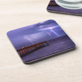 Navarre Florida Lightning Storm Bier Onderzetter (Linkerzijde)