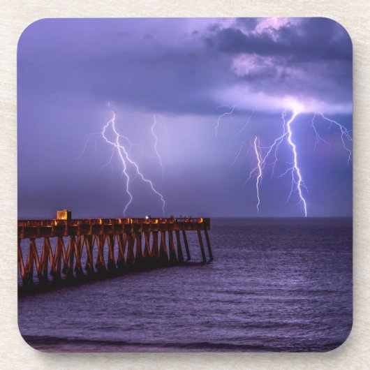 Navarre Florida Lightning Storm Bier Onderzetter (Voorkant)