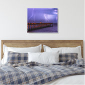 Navarre Florida Lightning Storm Canvas Afdruk (Insitu (Slaapkamer))