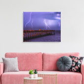 Navarre Florida Lightning Storm Canvas Afdruk (Insitu (Woonkamer))