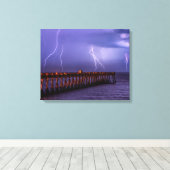 Navarre Florida Lightning Storm Canvas Afdruk (Insitu (Houten vloer))